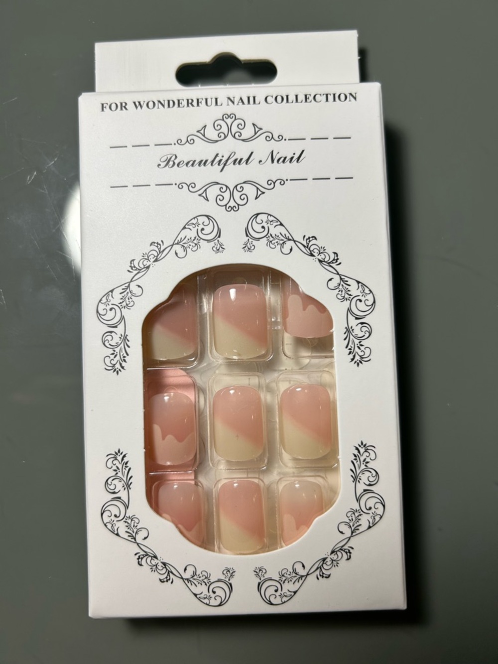 Pink & Cream Gradient Press-On Nails